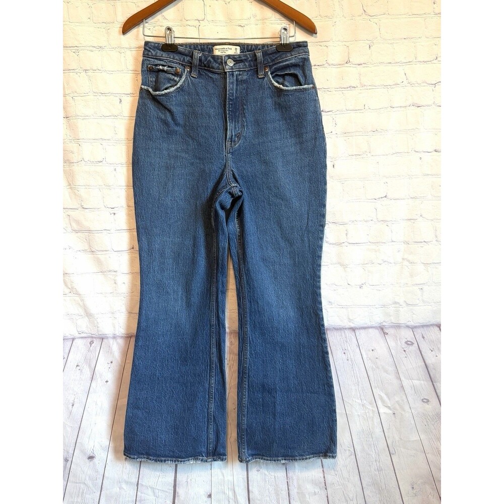 Abercrombie & Fitch Curve Love High Rise Vintage Flare Jeans 29/8S Y2K Retro